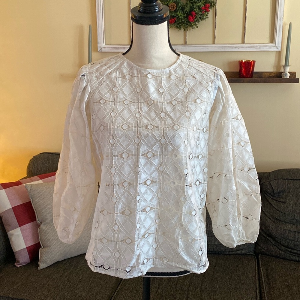 Massimo Dutti Lace Blouse